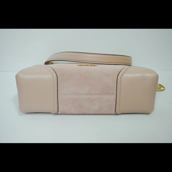 Michael Kors - Nicole Medium Leather Shoulder Bag - Ballet - Picture 3 of 12